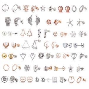 32 pair of stylish earstud for teen and women